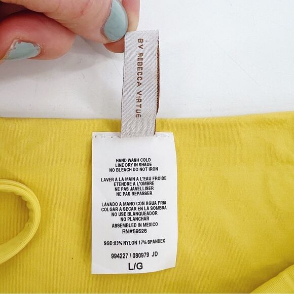 Becca Color Code Yellow Tie Side Hipster Bikini Bottoms Lg NWOT - Picture 5 of 7
